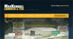 Desktop Screenshot of maxkendalllumber.com