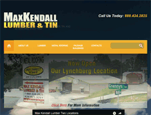 Tablet Screenshot of maxkendalllumber.com